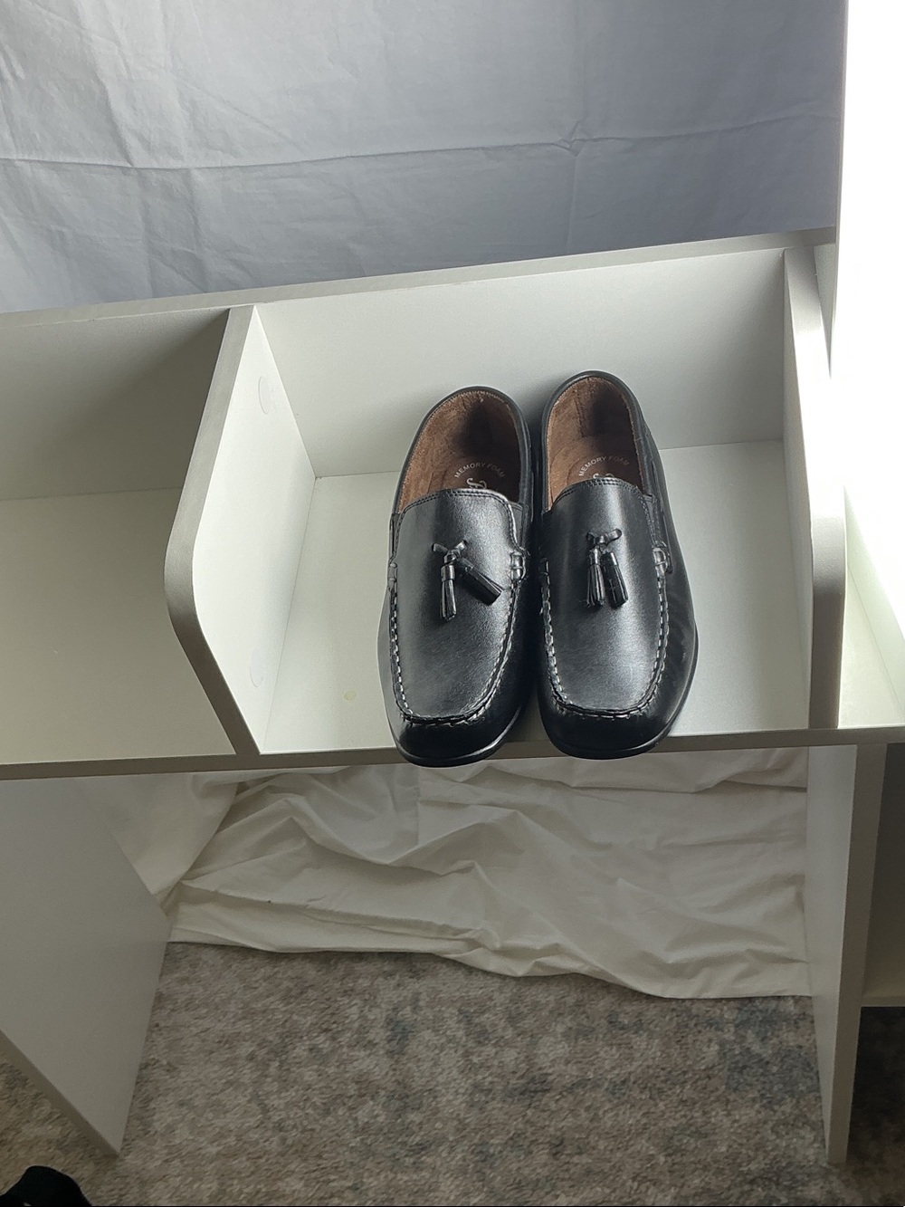 Florsheim Black Leather Tassel Loafers